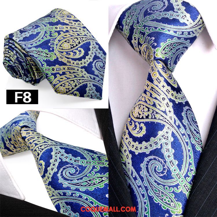 Cravate Homme Rétro Montrer Modèle, Cravate Bleu Boite Cadeau