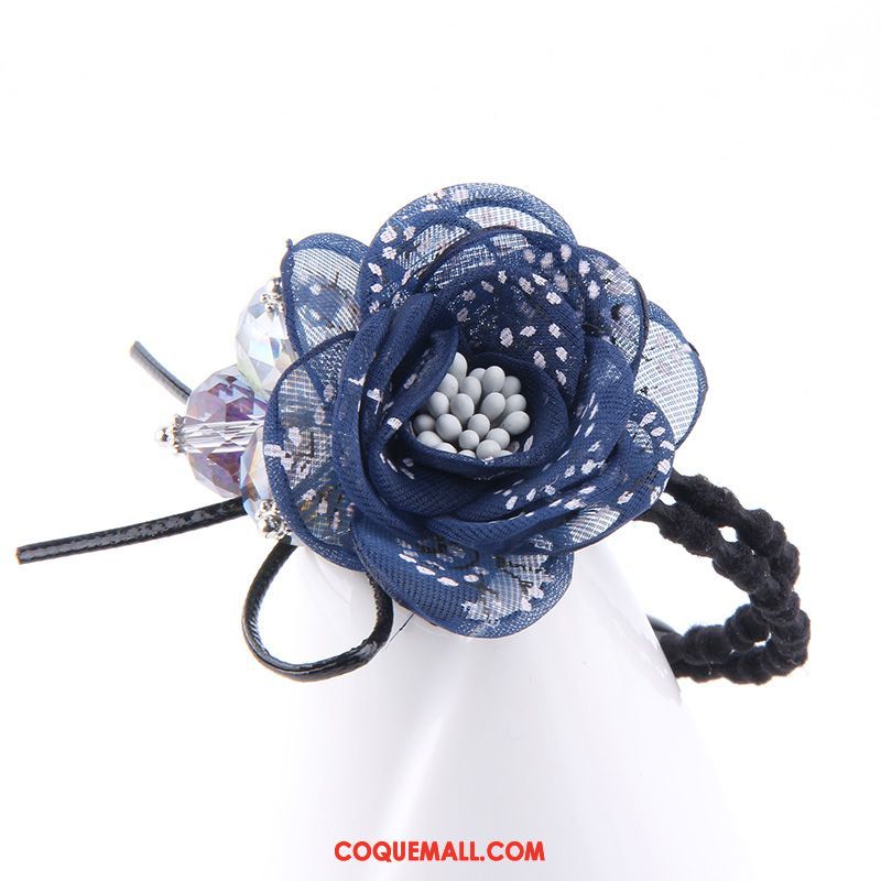 Fleur De Tête Femme Cheveux Cravate Tissu Perle, Fleur De Tête Fleurs Accessoires