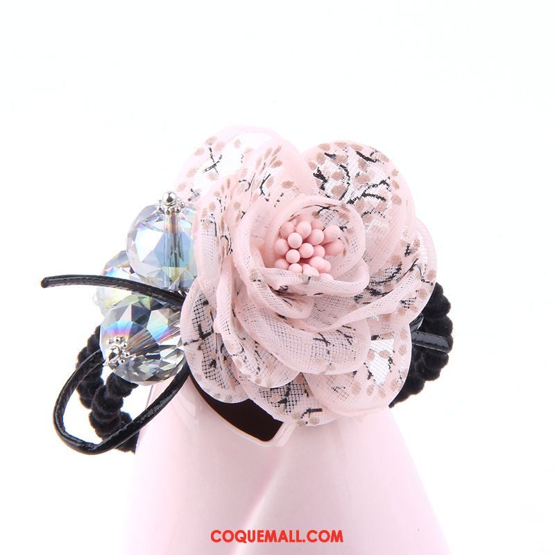 Fleur De Tête Femme Cheveux Cravate Tissu Perle, Fleur De Tête Fleurs Accessoires