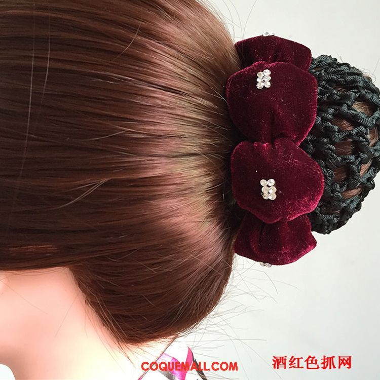 Fleur De Tête Femme Cheveux En Plaques Carrière Poche Nette, Fleur De Tête Invisible Réseau