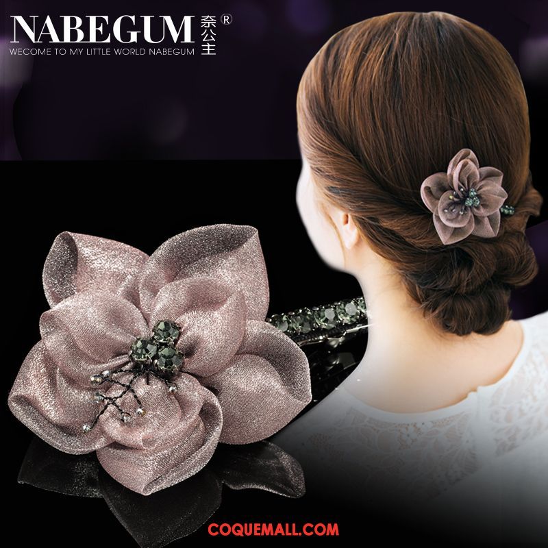 Fleur De Tête Femme Emission De Cartes Épingle À Cheveux Pince À Ressort, Fleur De Tête Fleur Grand