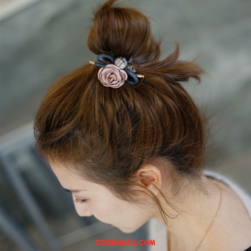 Fleur De Tête Femme Ornements De Cheveux Adulte Fleur, Fleur De Tête Accessoires Corde Tête