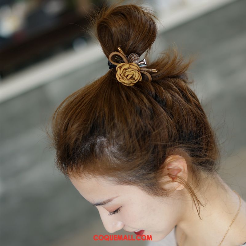 Fleur De Tête Femme Ornements De Cheveux Adulte Fleur, Fleur De Tête Accessoires Corde Tête