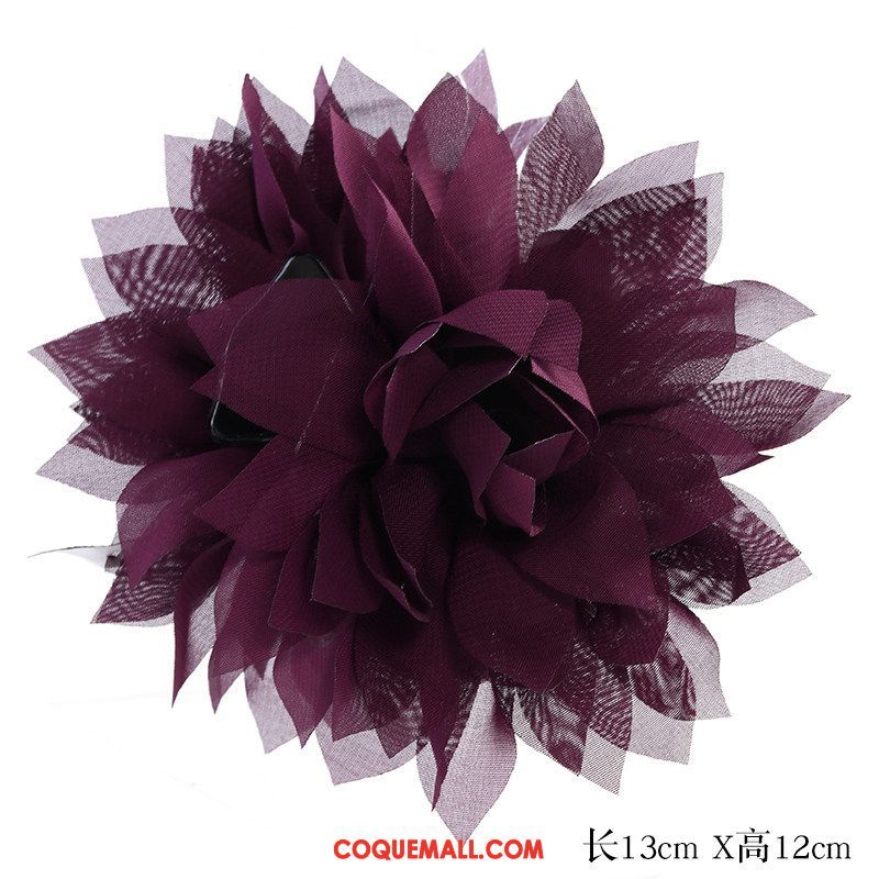 Fleur De Tête Femme Ornements De Cheveux Grand Poignées, Fleur De Tête Distributeur De Plaques Fleur