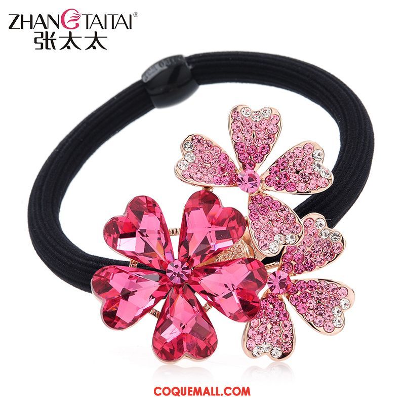 Fleur De Tête Femme Ornements De Cheveux Pierres De Strass Cercle Des Cheveux, Fleur De Tête Élastique Cheveux Cravate