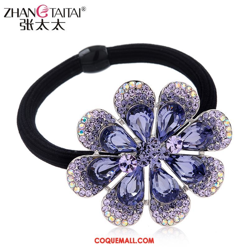 Fleur De Tête Femme Ornements De Cheveux Pierres De Strass Cercle Des Cheveux, Fleur De Tête Élastique Cheveux Cravate