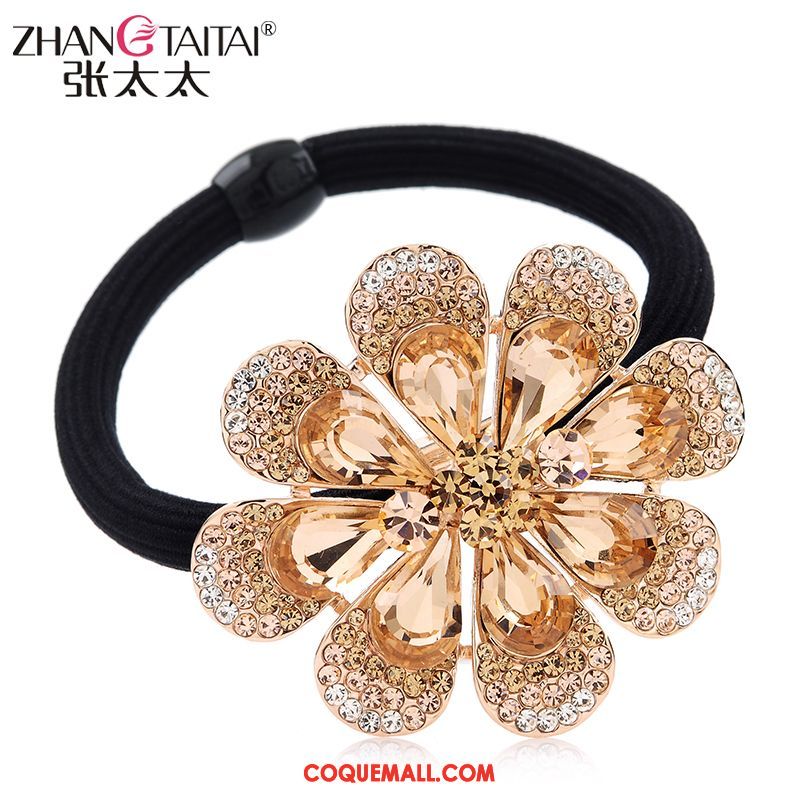 Fleur De Tête Femme Ornements De Cheveux Pierres De Strass Cercle Des Cheveux, Fleur De Tête Élastique Cheveux Cravate