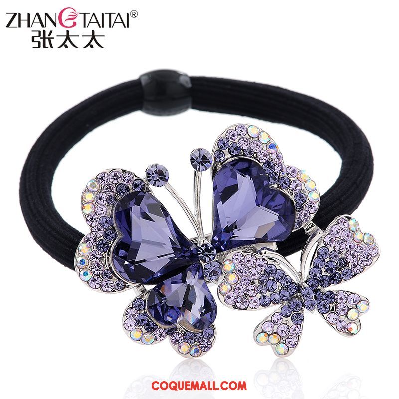 Fleur De Tête Femme Ornements De Cheveux Pierres De Strass Cercle Des Cheveux, Fleur De Tête Élastique Cheveux Cravate