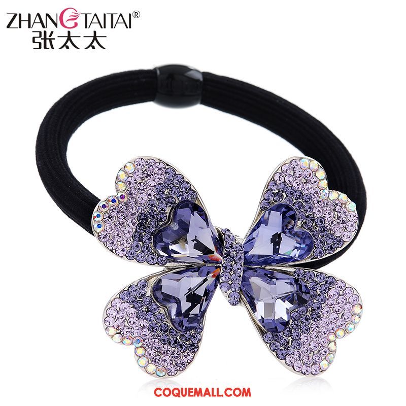 Fleur De Tête Femme Ornements De Cheveux Pierres De Strass Cercle Des Cheveux, Fleur De Tête Élastique Cheveux Cravate