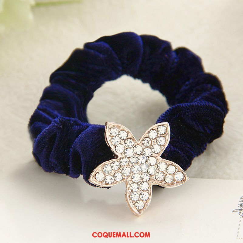 Fleur De Tête Femme Queue De Cheval Couvre-chefs Élasticité, Fleur De Tête Élastique Corde Tête
