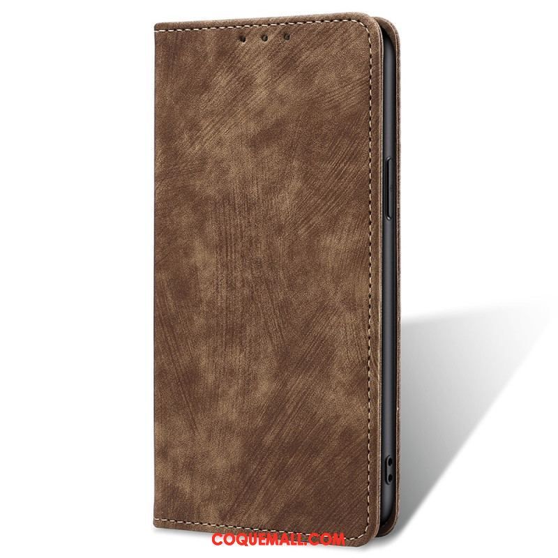 Flip Cover Huawei Mate 50 Pro Simili Cuir Rétro