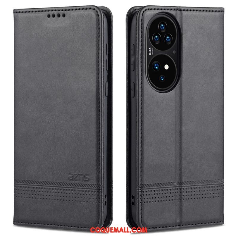 Flip Cover Huawei P50 Pro Style Cuir AZNS