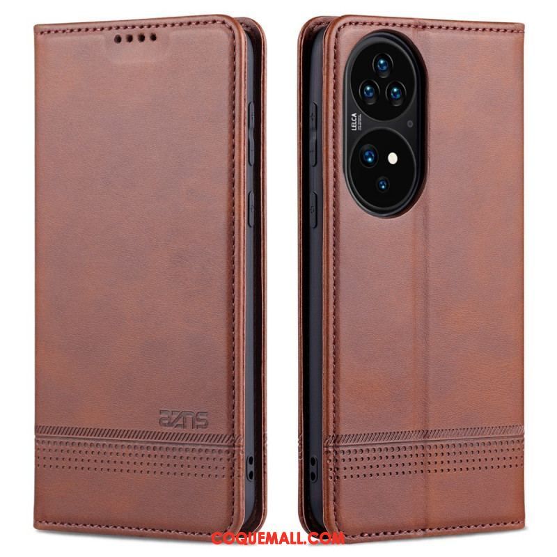 Flip Cover Huawei P50 Pro Style Cuir AZNS