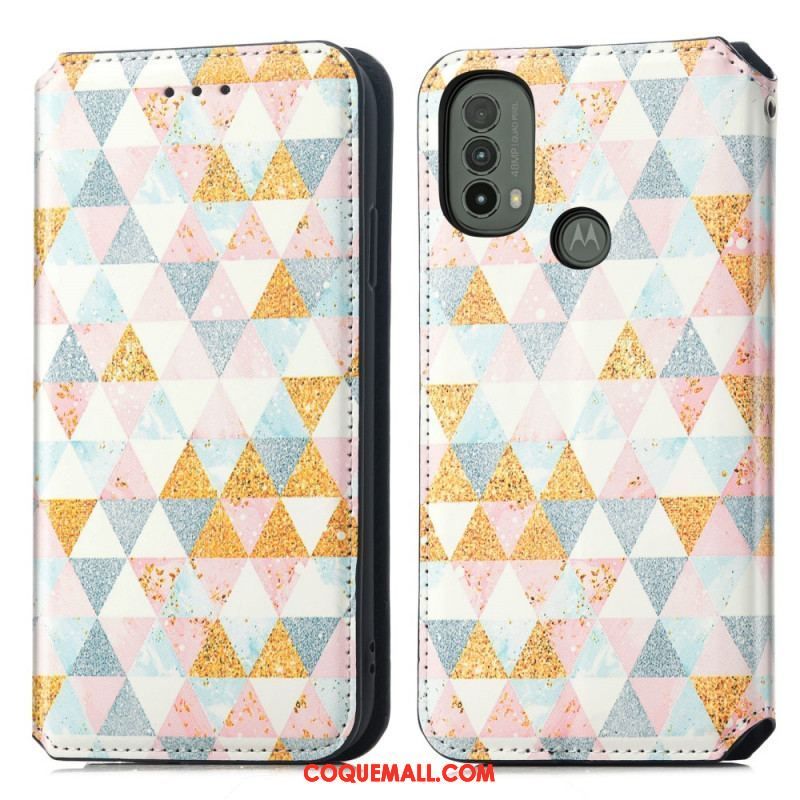 Flip Cover Moto E40 / E30 / E20 Artistique RFID