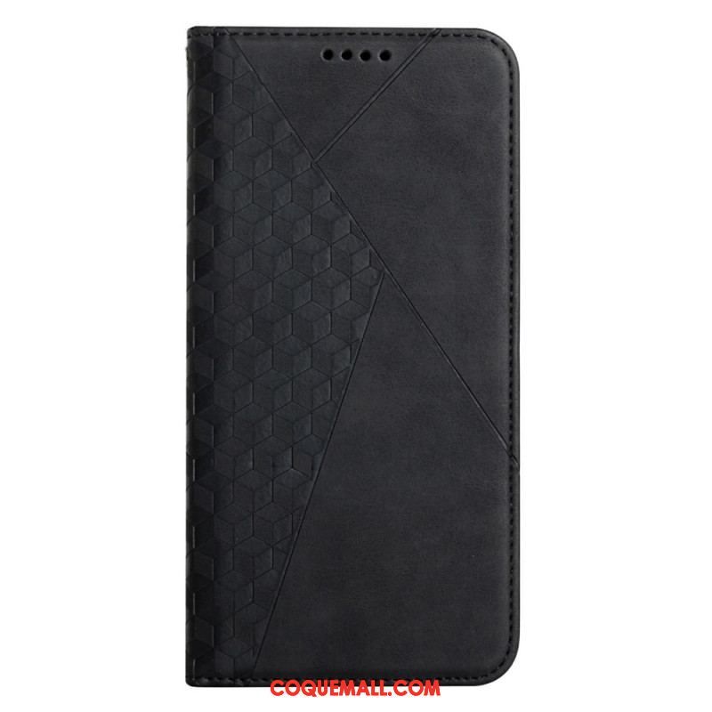Flip Cover Moto E40 / E30 / E20 Effet Cuir Géo