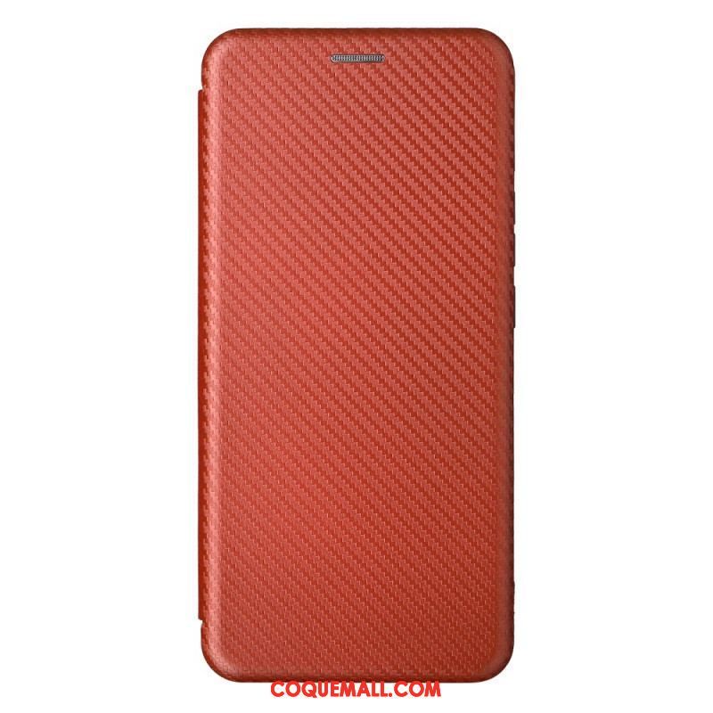 Flip Cover Moto E40 / E30 / E20 Fibre Carbone