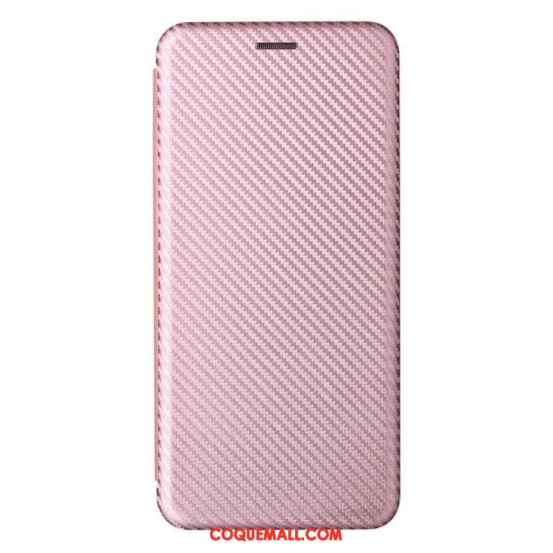 Flip Cover Moto E40 / E30 / E20 Fibre Carbone