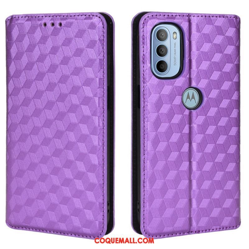 Flip Cover Moto G41 / G31 Effet Cuir Diamant