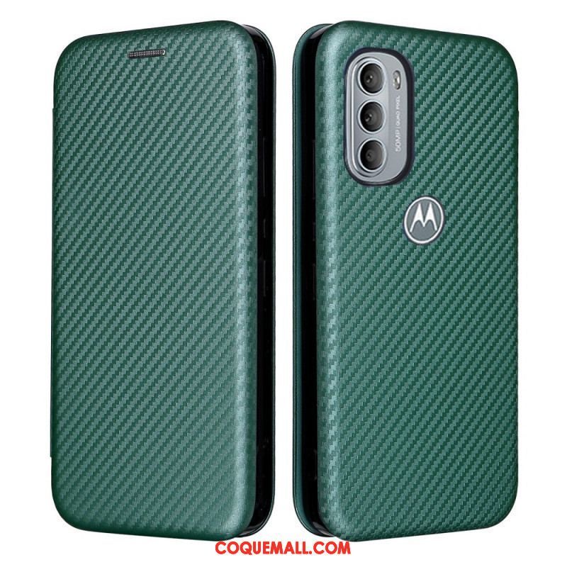 Flip Cover Moto G41 / G31 Silicone Carbone