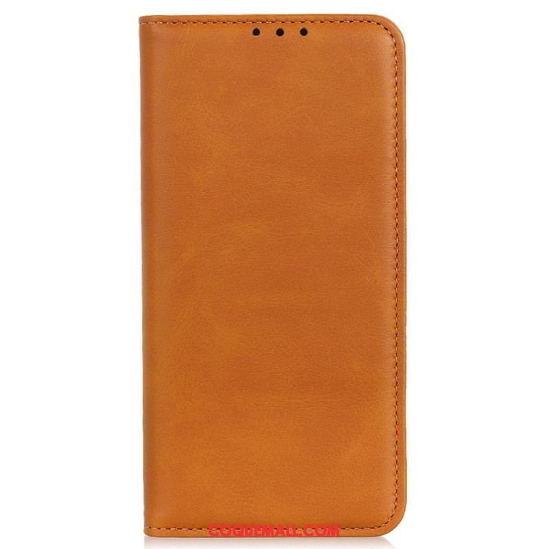 Flip Cover Moto G73 5G Cuir Fendu Élégance