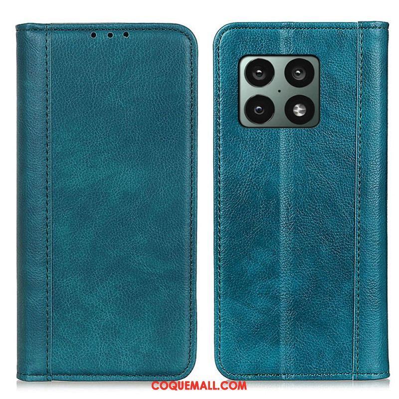 Flip Cover OnePlus 10 Pro 5G Version Coloré Cuir Litchi