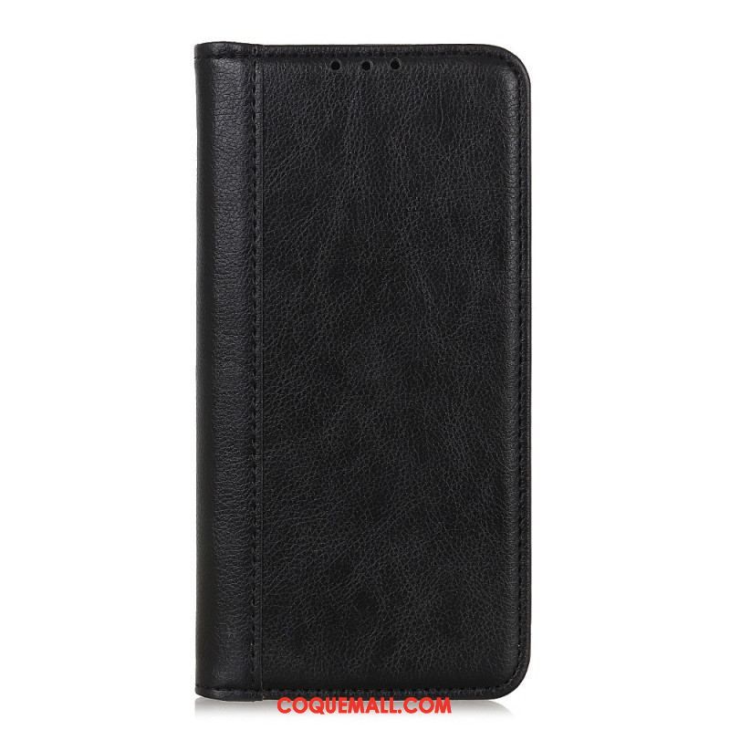 Flip Cover OnePlus 10T 5G Version Colorée Cuir Fendu