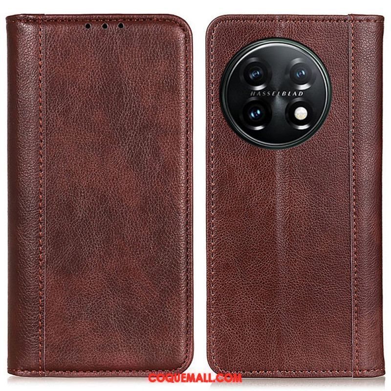 Flip Cover OnePlus 11 5G Cuir Fendu Stylé