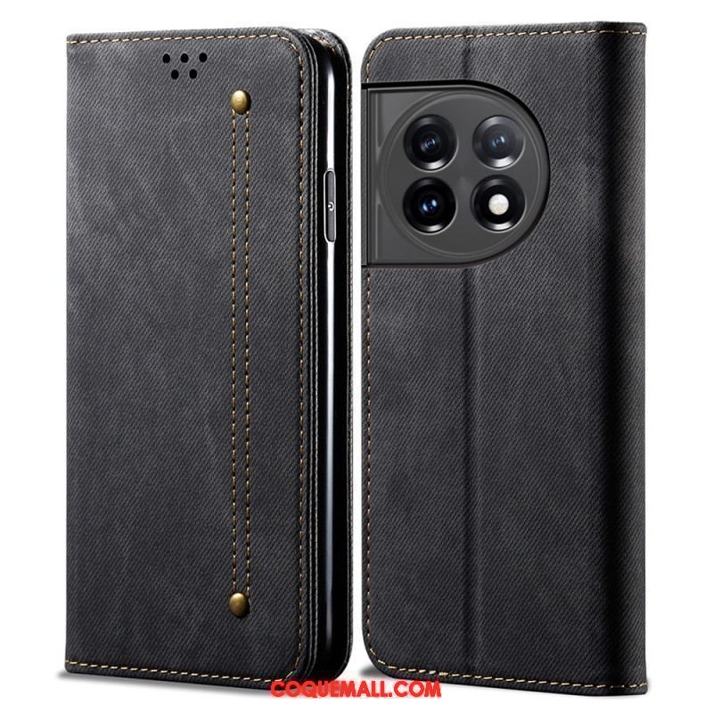 Flip Cover OnePlus 11 5G Tissu Jeans