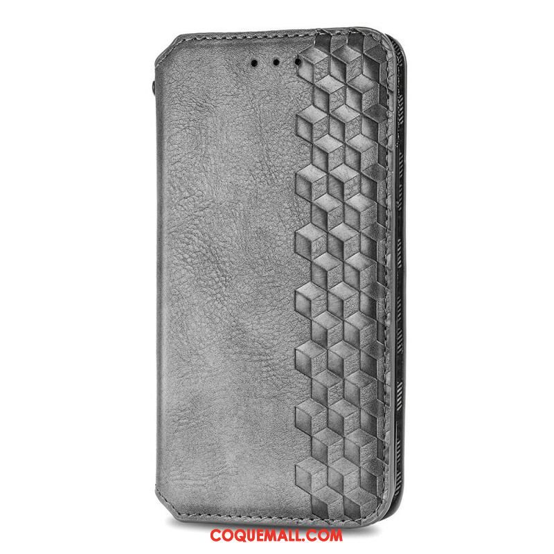 Flip Cover OnePlus Nord 2 5G Effet Cuir Texture Diamant