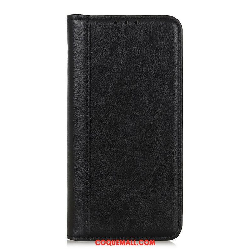 Flip Cover OnePlus Nord 2 5G Version Cuir Litchi Fendu