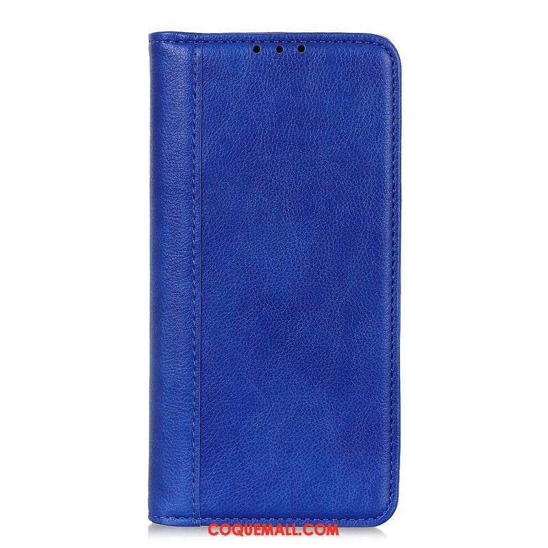 Flip Cover OnePlus Nord 2 5G Version Cuir Litchi Fendu