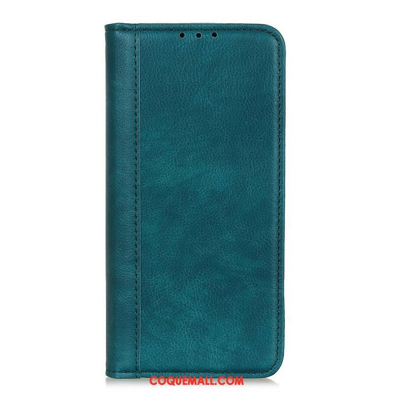 Flip Cover OnePlus Nord 2 5G Version Cuir Litchi Fendu