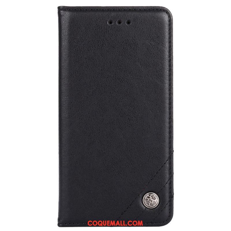 Flip Cover OnePlus Nord CE 2 Lite 5G Simili Cuir Rivet Décoratif