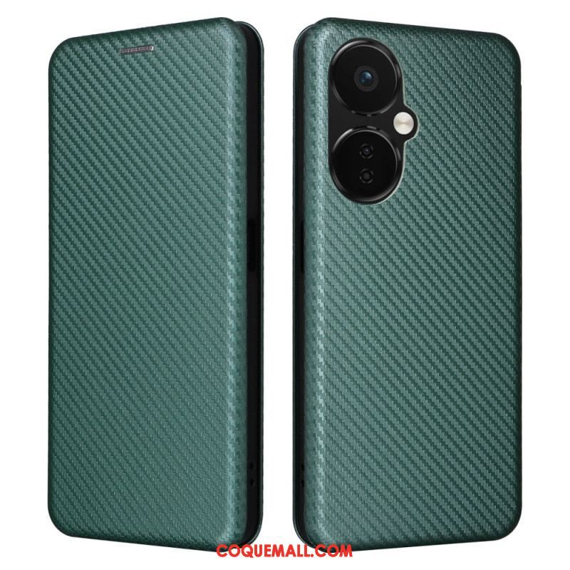 Flip Cover OnePlus Nord CE 3 Lite 5G Texture Fibre Carbone