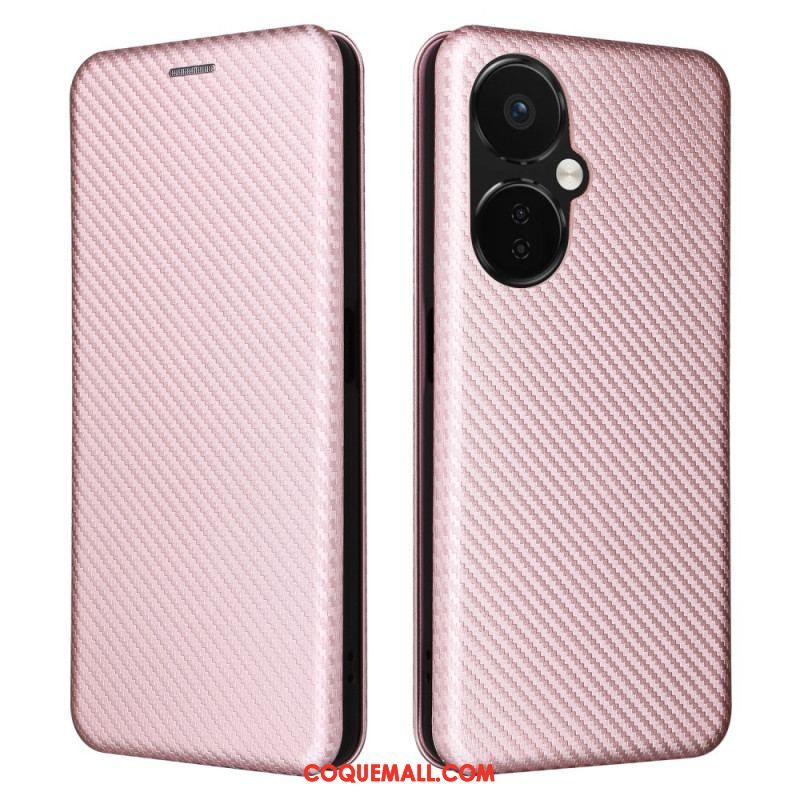 Flip Cover OnePlus Nord CE 3 Lite 5G Texture Fibre Carbone