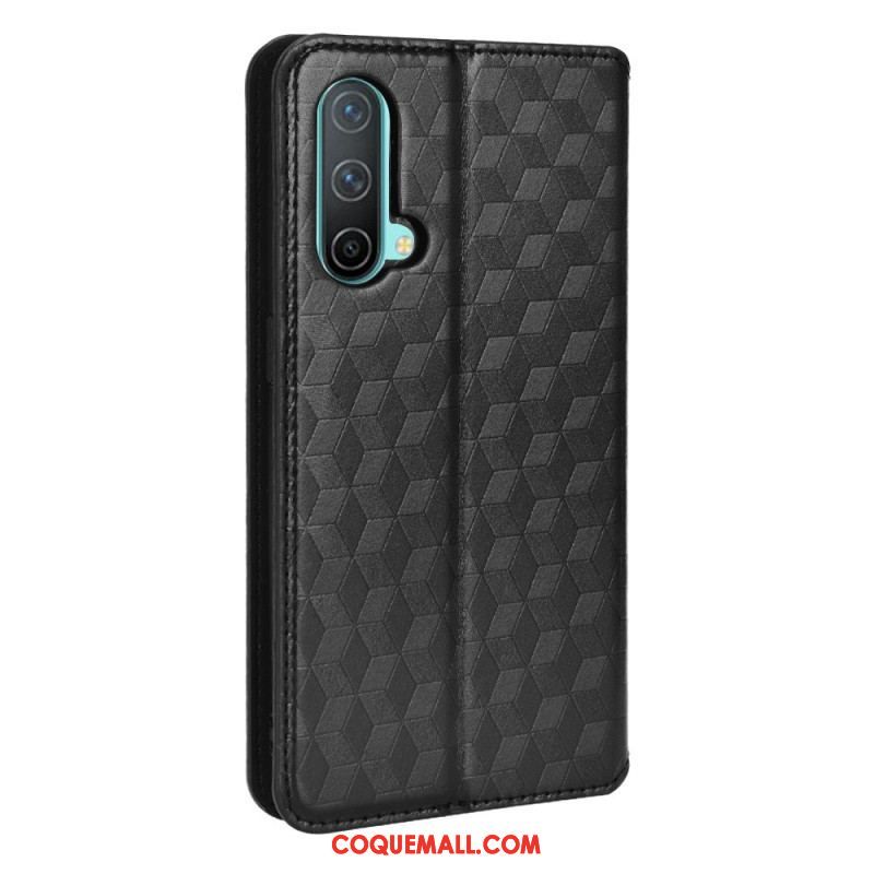 Flip Cover OnePlus Nord CE 5G Effet Cuir Diamant