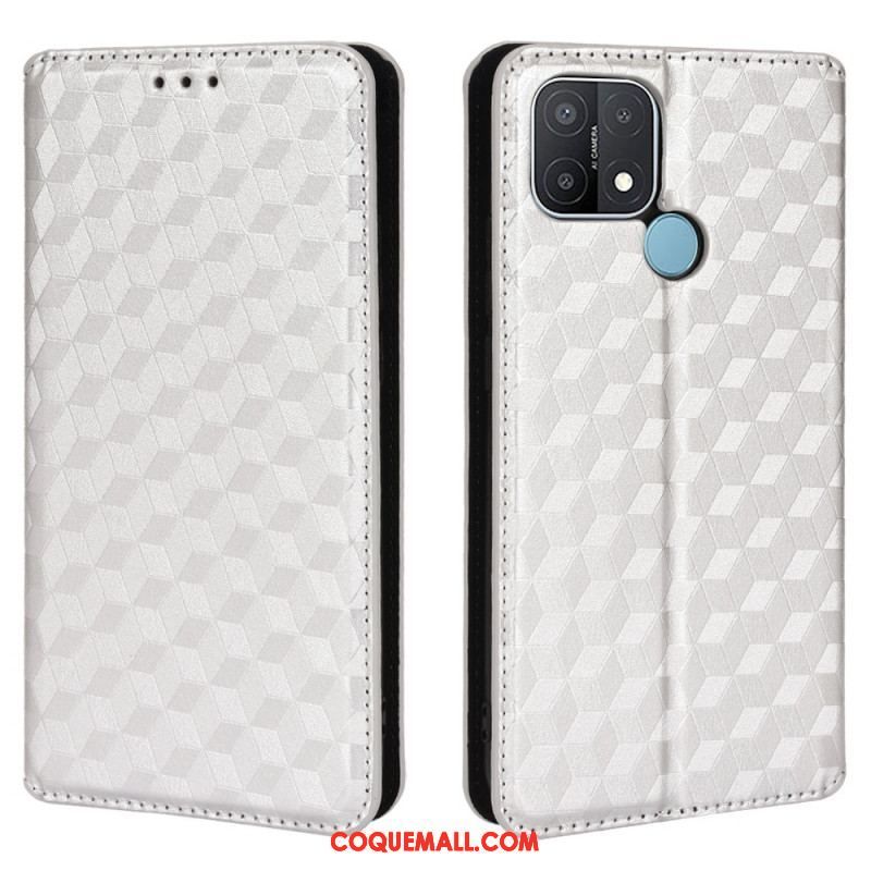 Flip Cover Oppo A15 Effet Cuir Diamant