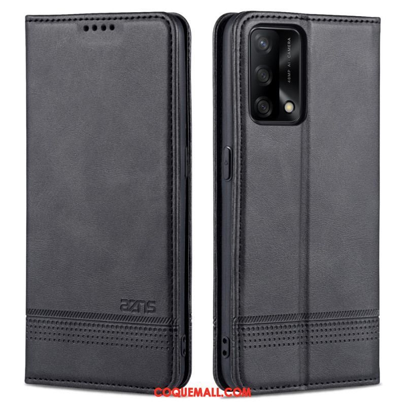 Flip Cover Oppo A74 4G AZNS Simili Cuir