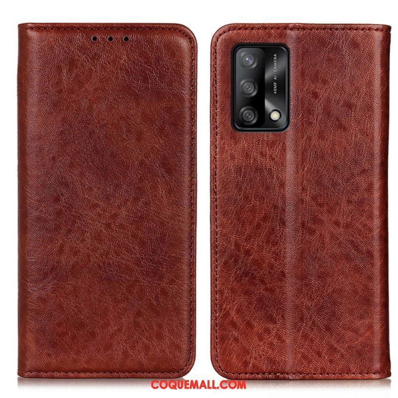 Flip Cover Oppo A74 4G Texture Cuir