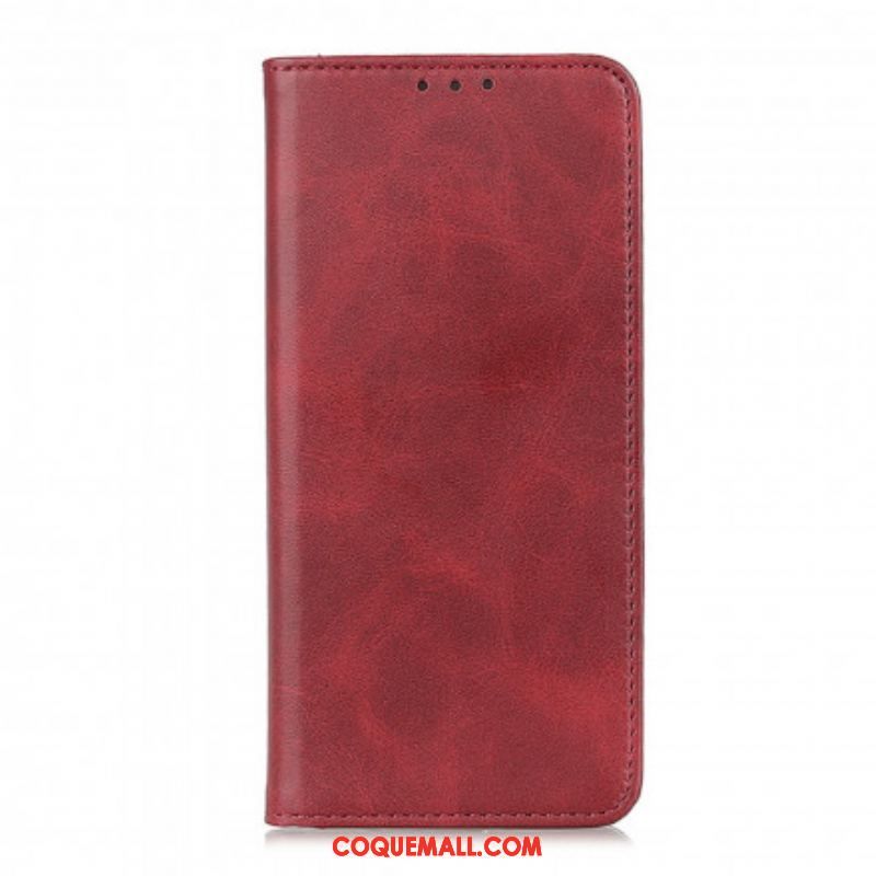 Flip Cover Oppo A94 5G Cuir Fendu Élégance