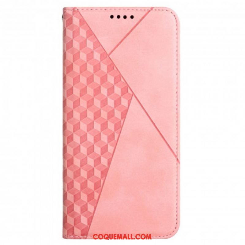 Flip Cover Oppo A94 5G Skin-Touch style Cubique