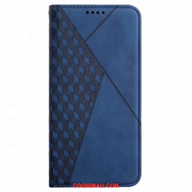 Flip Cover Oppo A94 5G Skin-Touch style Cubique