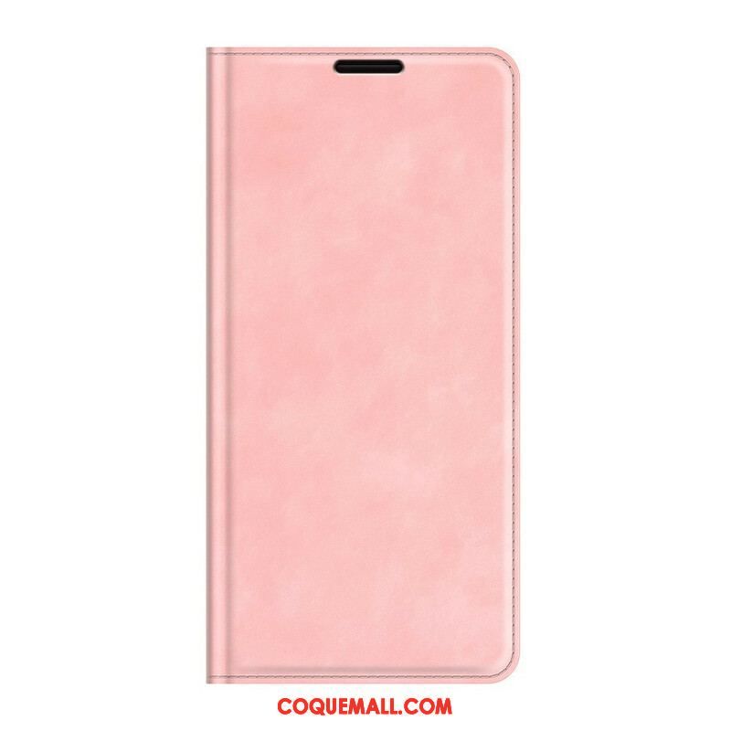 Flip Cover Oppo Find X3 Neo Effet Cuir Silky Touch