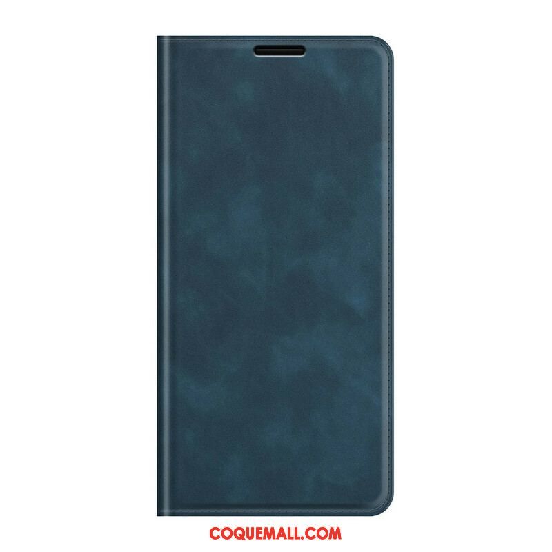 Flip Cover Oppo Find X3 Neo Effet Cuir Silky Touch