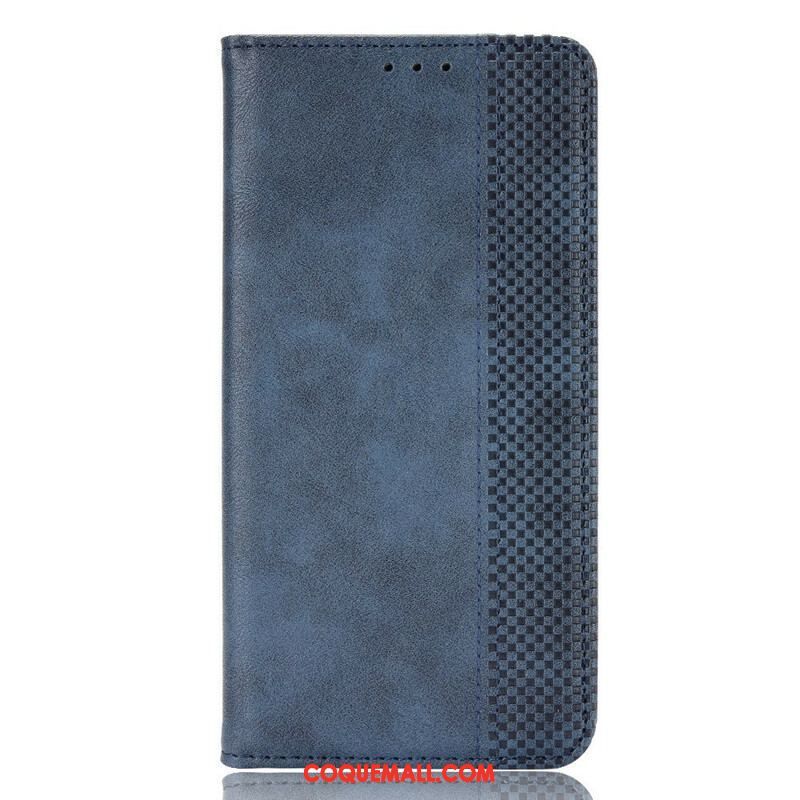 Flip Cover Oppo Find X3 Neo Effet Cuir Vintage Stylisé