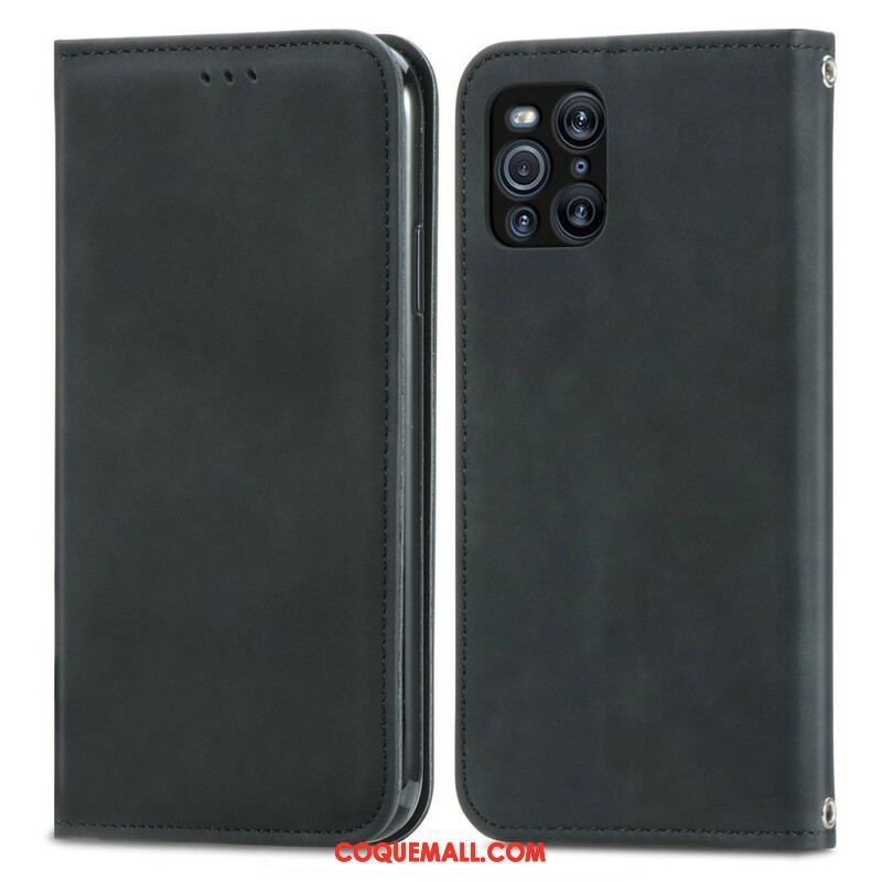 Flip Cover Oppo Find X3 / X3 Pro Simili Cuir Vintage