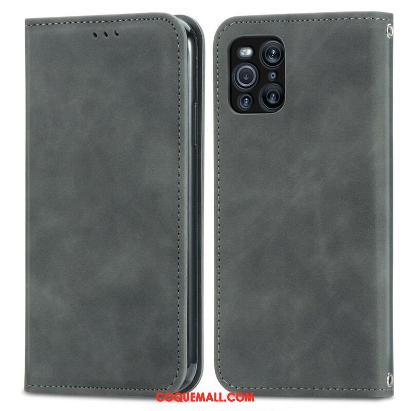 Flip Cover Oppo Find X3 / X3 Pro Simili Cuir Vintage