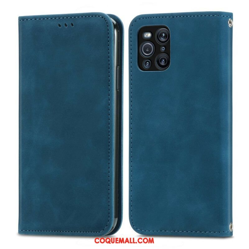 Flip Cover Oppo Find X3 / X3 Pro Simili Cuir Vintage