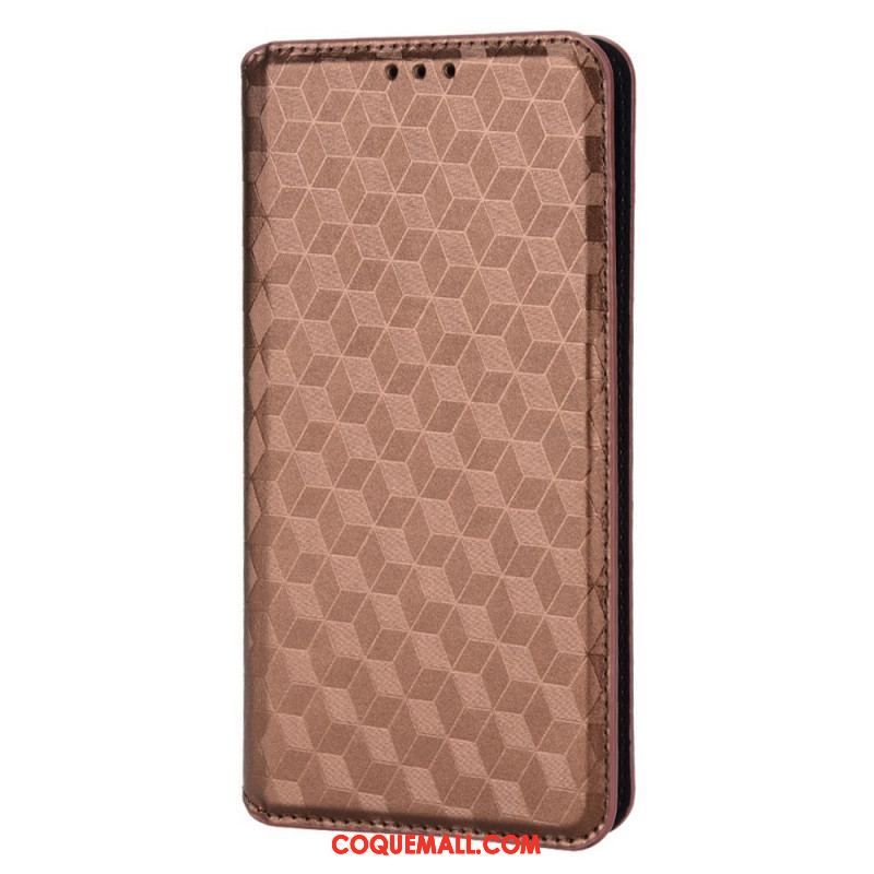 Flip Cover Oppo Find X5 Effet Cuir Diamant