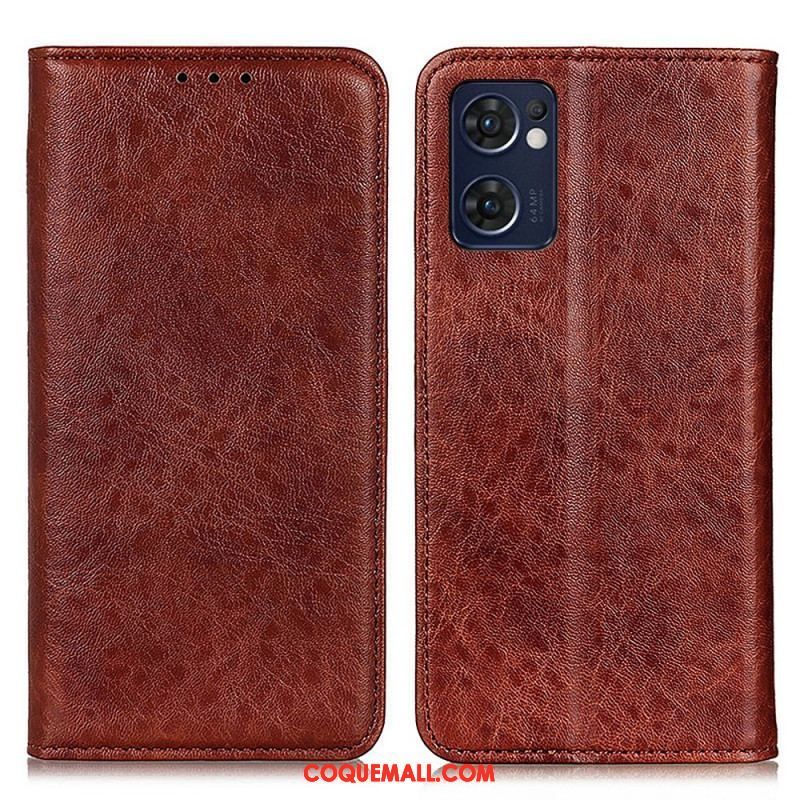 Flip Cover Oppo Find X5 Lite Texture Cuir